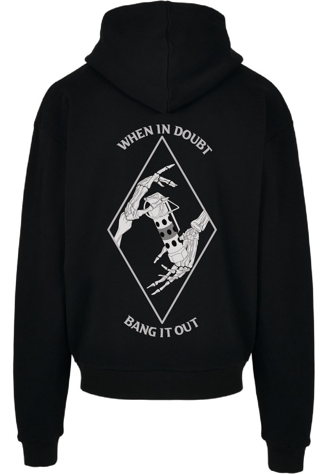 Mockup vom Bang it out Backprint in Premium-Qualität von Fast & Dirty Gear