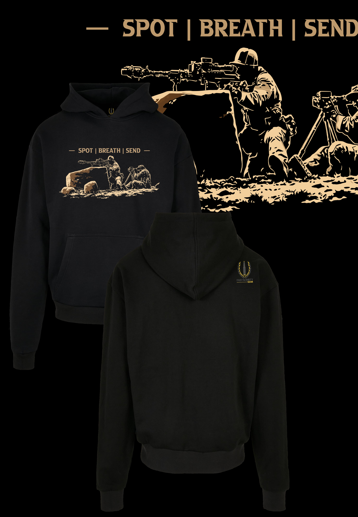 HEAVY HOODIE - SPOT BREATH SEND