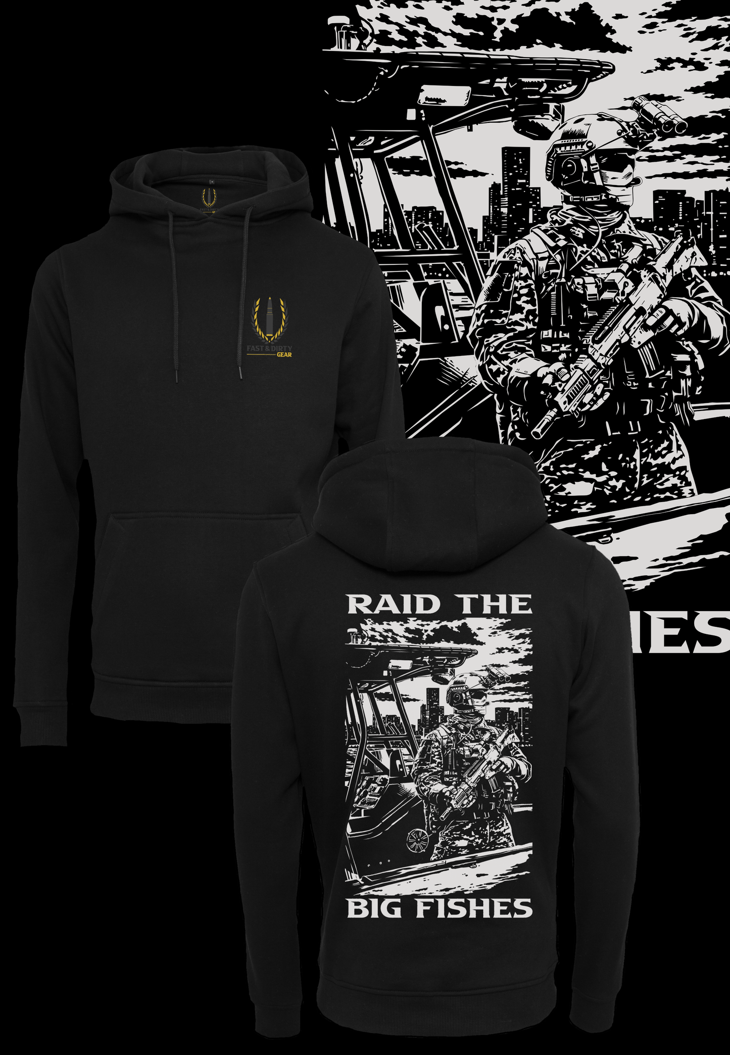 LIGHT HOODIE - RAID THE BIG FISHES