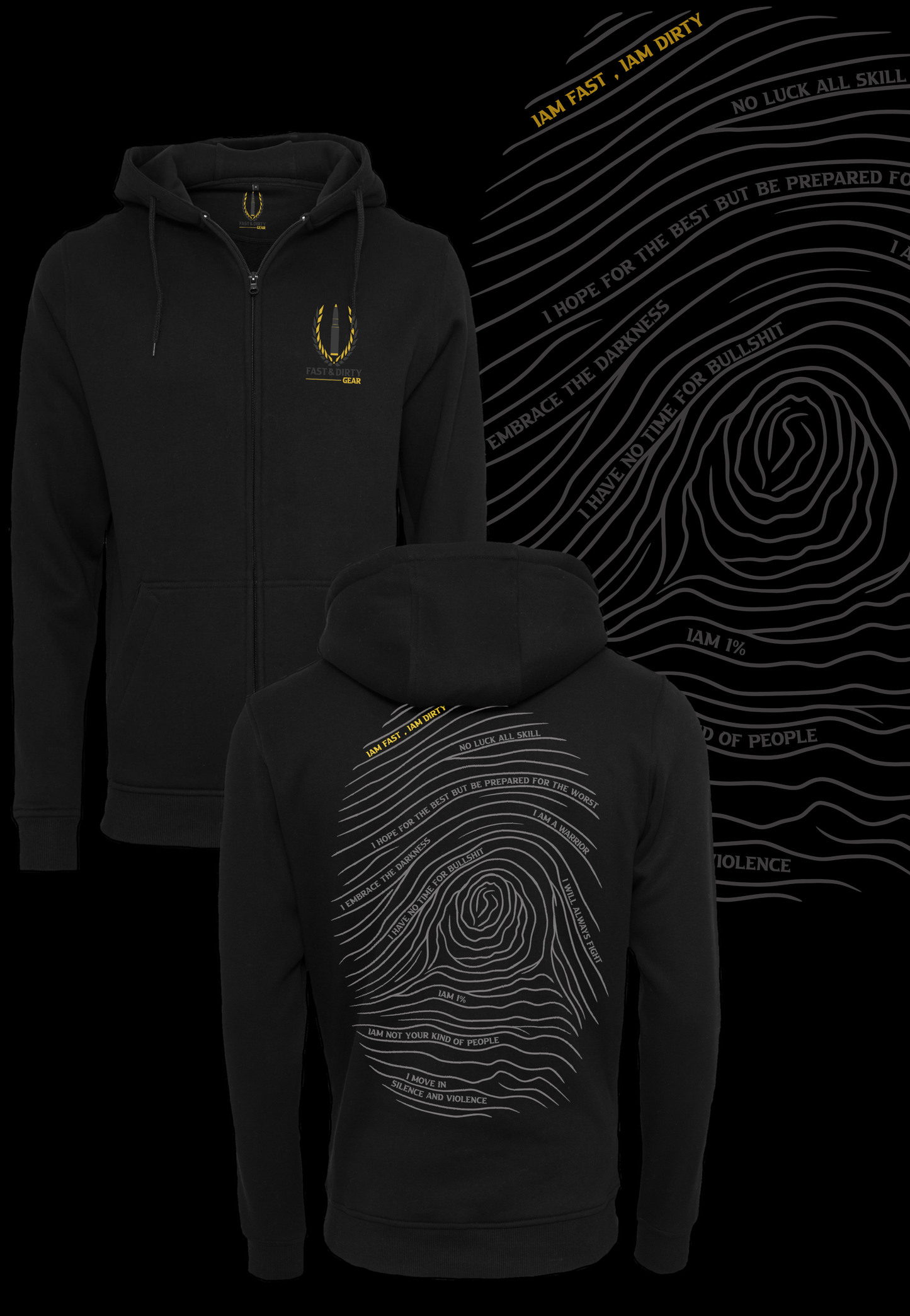 LIGHT ZIPPER - FINGERPRINT